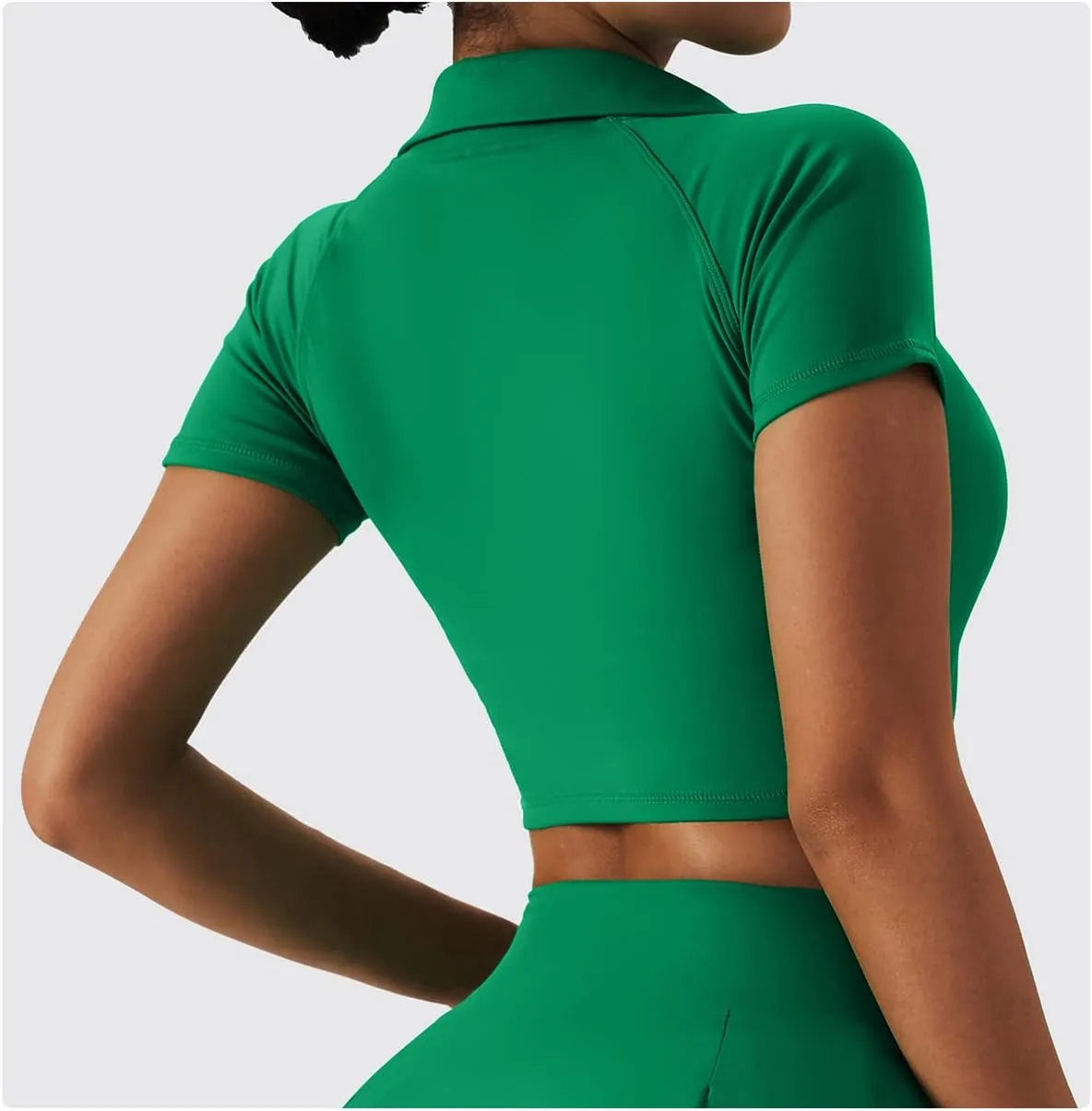 2 Piece Tennis Dress for Women High Waist Pleated Tennis Skirt with Shorts Short Sleeve Crop Golf Workout Skirts Sets