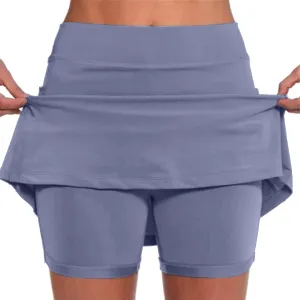 2025 Womens Skorts High Waist Sports Shorts Tennis Mini Skirts Skorts Causal Trendy Short Plus Size Summer Gym Clothes