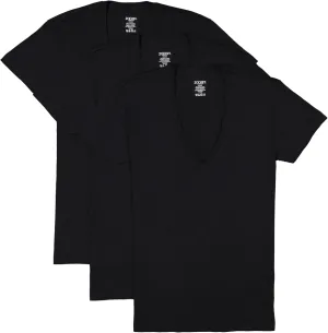 2(X)IST Mens Essential Cotton Slim Fit Deep V-Neck T-Shirt 3-Pack