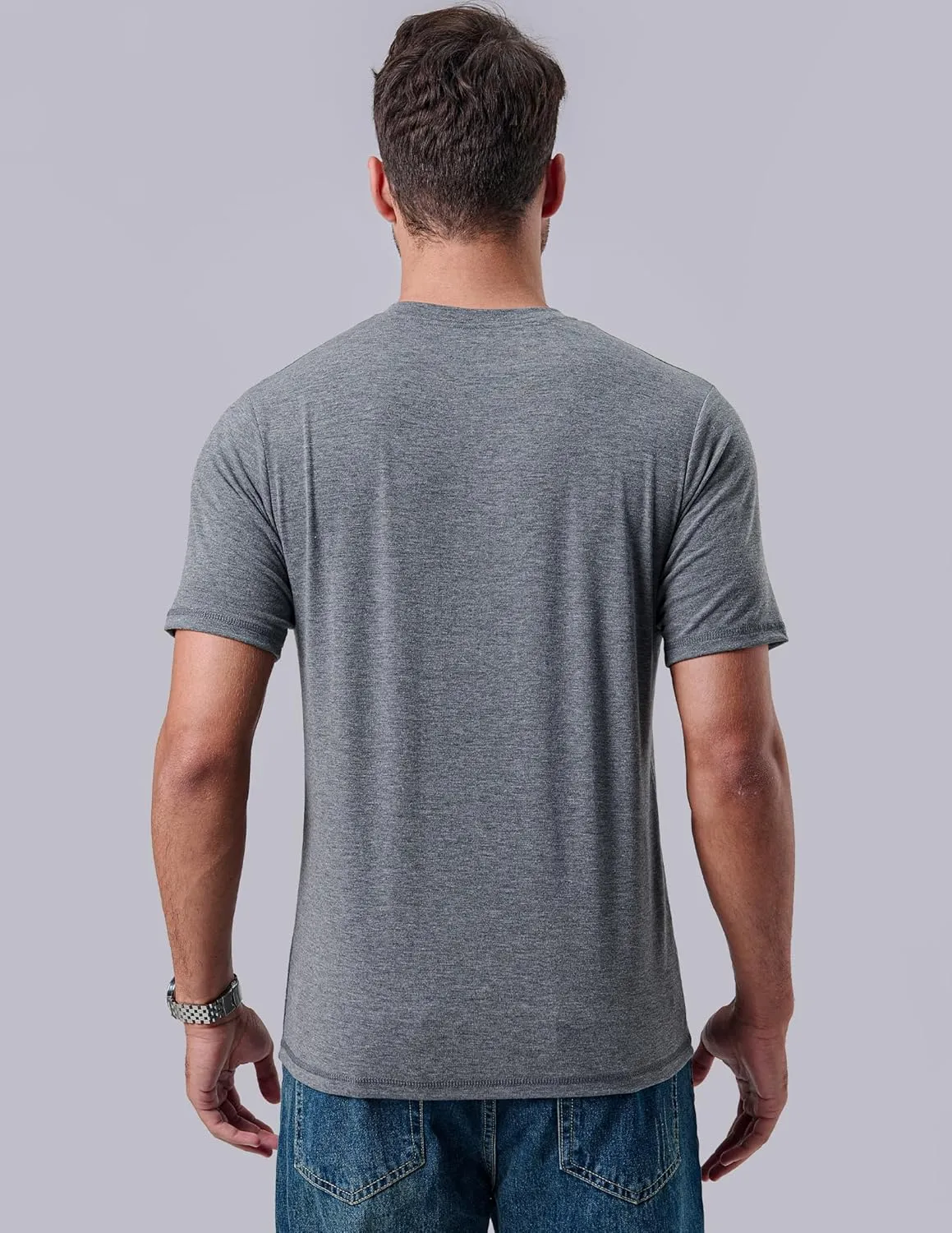3 Pack: Casual Short Sleeve Henley Shirts for Men, Relaxed Fit Summer T Shirts Basic Tees Athleisure Wear