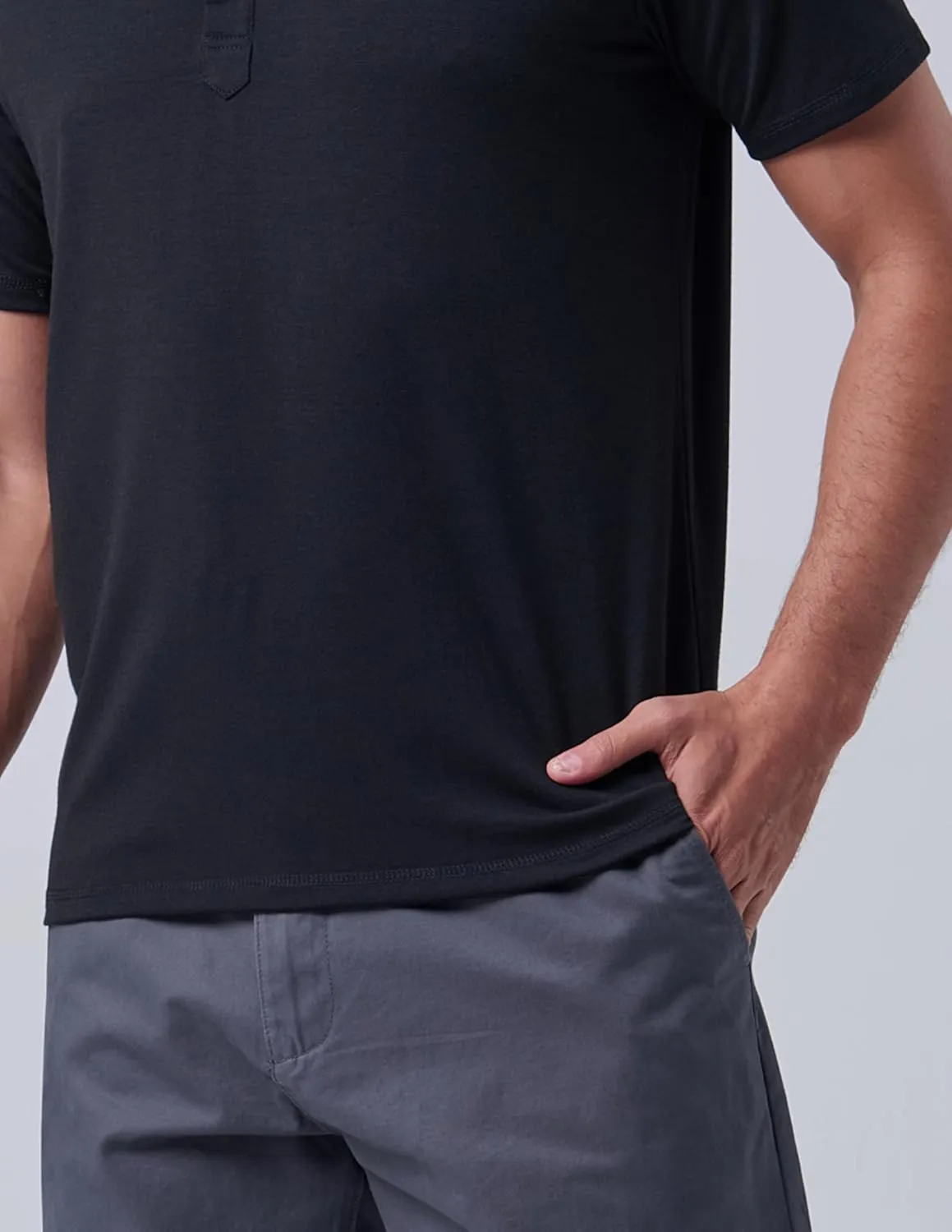 3 Pack: Casual Short Sleeve Henley Shirts for Men, Relaxed Fit Summer T Shirts Basic Tees Athleisure Wear