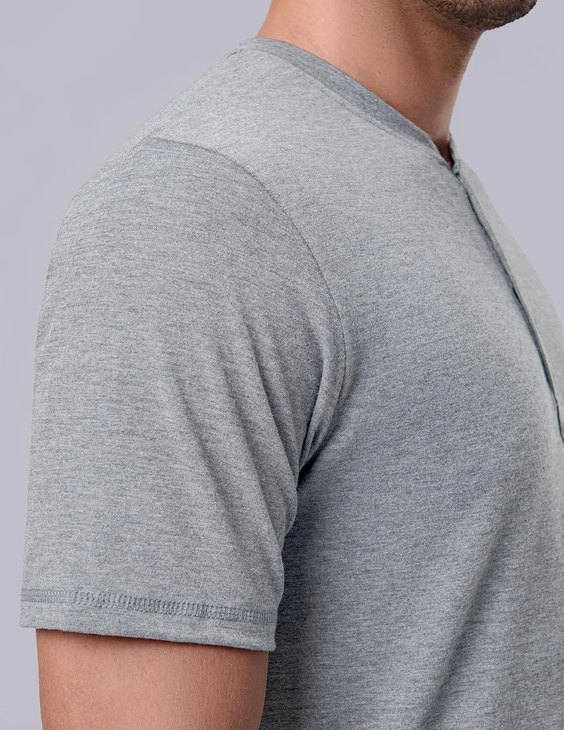 3 Pack: Casual Short Sleeve Henley Shirts for Men, Relaxed Fit Summer T Shirts Basic Tees Athleisure Wear