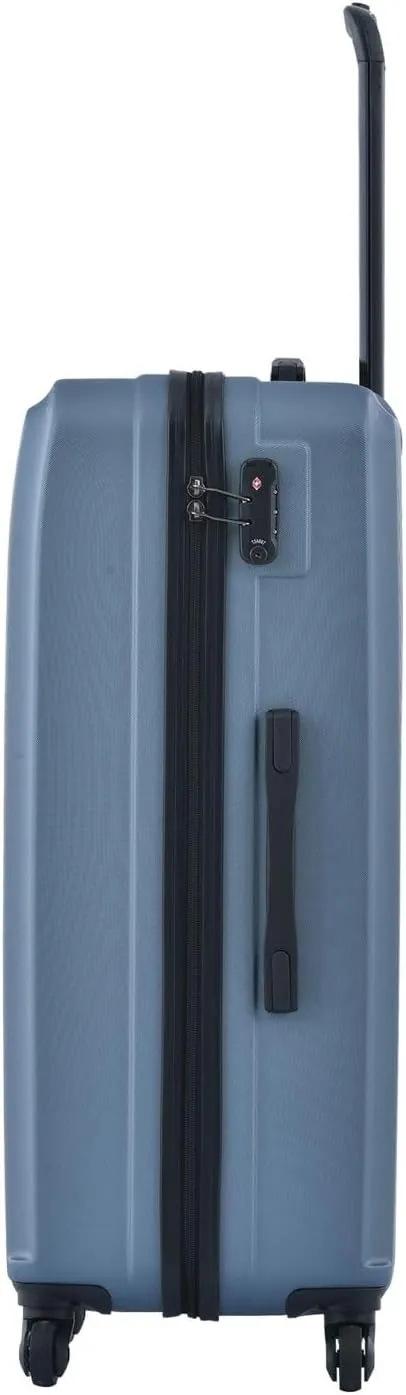 3 Piece Luggage Sets Lightweight Suitcase with 2 Hooks,Spinner Wheels & TSA Lock,for Travel & Business(20"/24"/28"). (Blue)