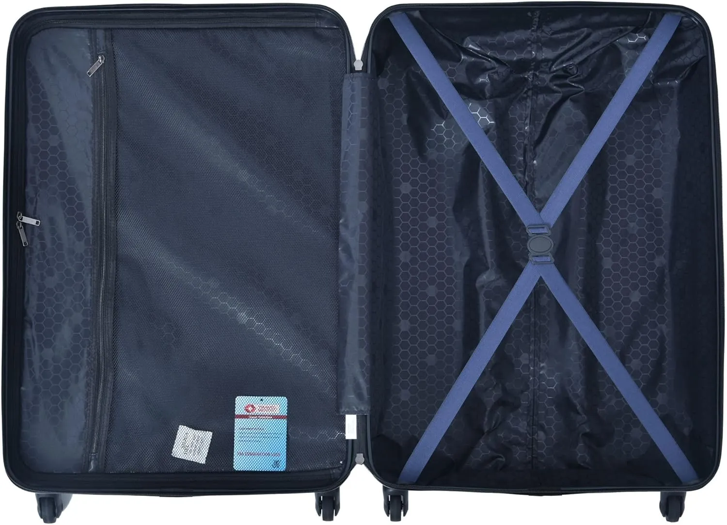 3 Piece Luggage Sets Lightweight Suitcase with 2 Hooks,Spinner Wheels & TSA Lock,for Travel & Business(20"/24"/28"). (Navy)