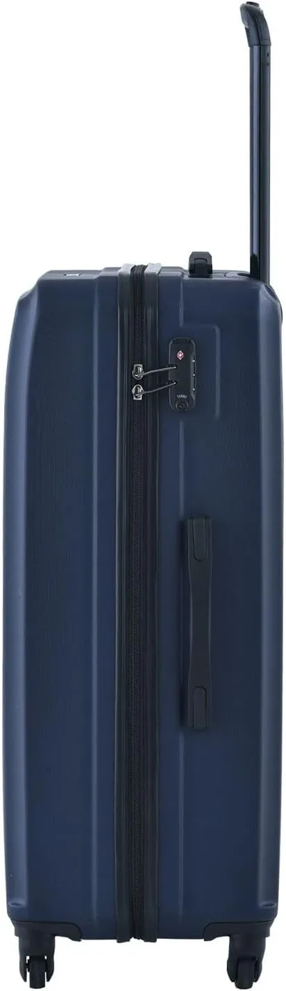3 Piece Luggage Sets Lightweight Suitcase with 2 Hooks,Spinner Wheels & TSA Lock,for Travel & Business(20"/24"/28"). (Navy)