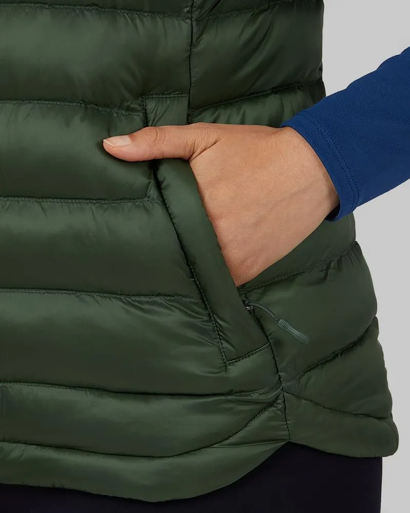 32 Degrees Heat Women's Lightweight Poly-Fill Packable Vest | Zippered Pockets | Layering | Water Repellent