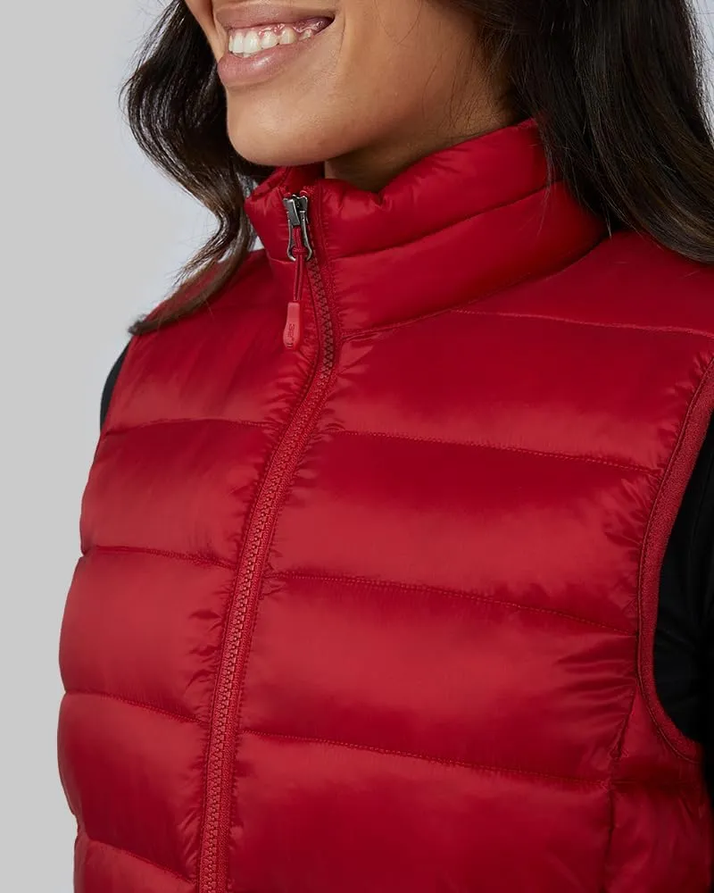 32 Degrees Heat Women's Lightweight Poly-Fill Packable Vest | Zippered Pockets | Layering | Water Repellent
