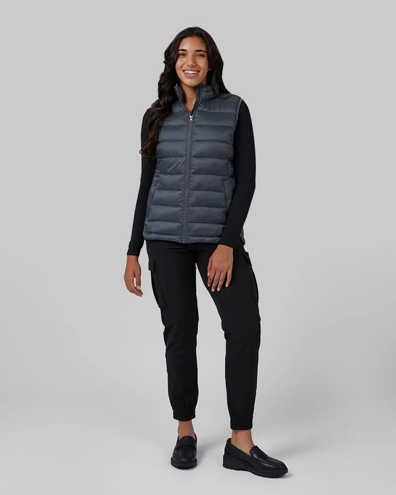 32 Degrees Heat Women's Lightweight Poly-Fill Packable Vest | Zippered Pockets | Layering | Water Repellent