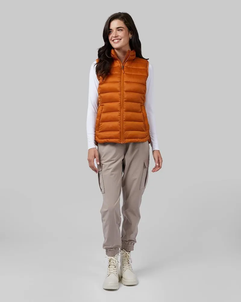 32 Degrees Heat Women's Lightweight Poly-Fill Packable Vest | Zippered Pockets | Layering | Water Repellent
