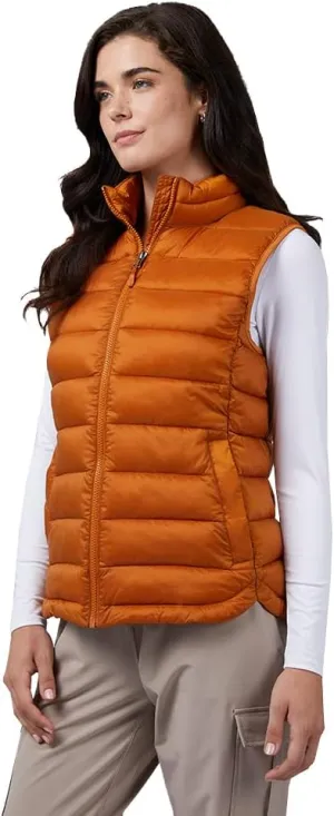 32 Degrees Heat Women's Lightweight Poly-Fill Packable Vest | Zippered Pockets | Layering | Water Repellent