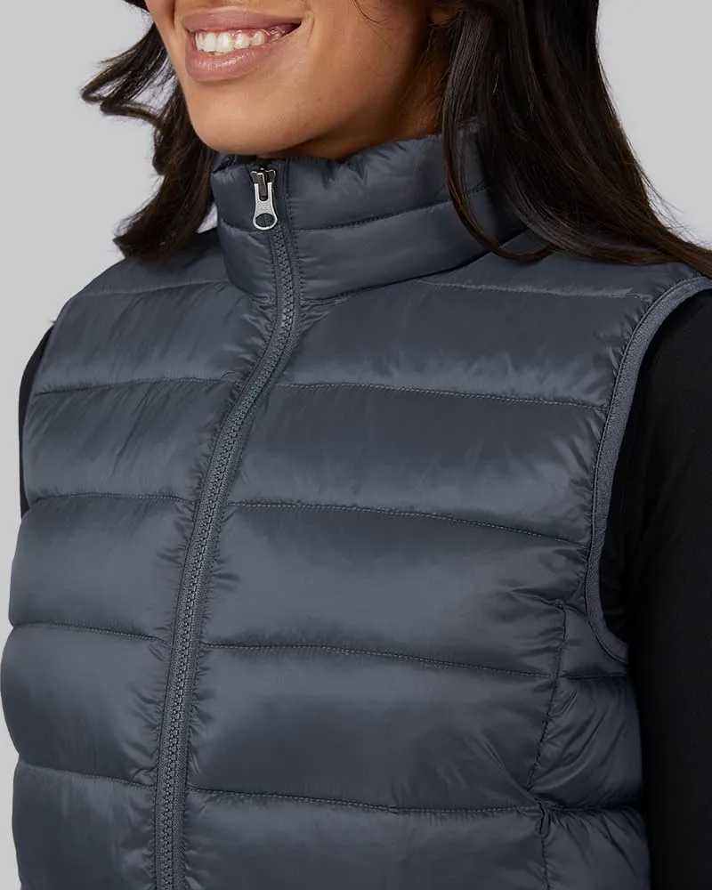 32 Degrees Heat Women's Lightweight Poly-Fill Packable Vest | Zippered Pockets | Layering | Water Repellent