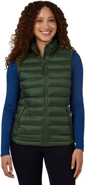 32 Degrees Heat Women's Lightweight Poly-Fill Packable Vest | Zippered Pockets | Layering | Water Repellent