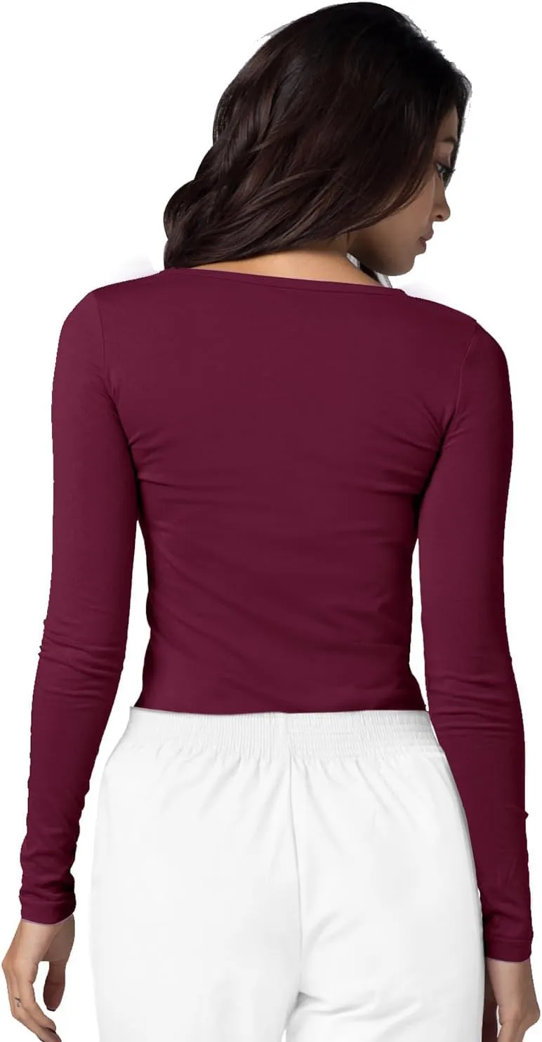 Adar Underscrubs for Women 3 Pack - Long Sleeve Underscrub Comfort Tee