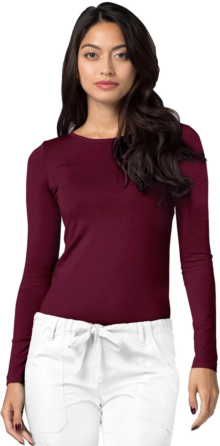 Adar Underscrubs for Women 3 Pack - Long Sleeve Underscrub Comfort Tee