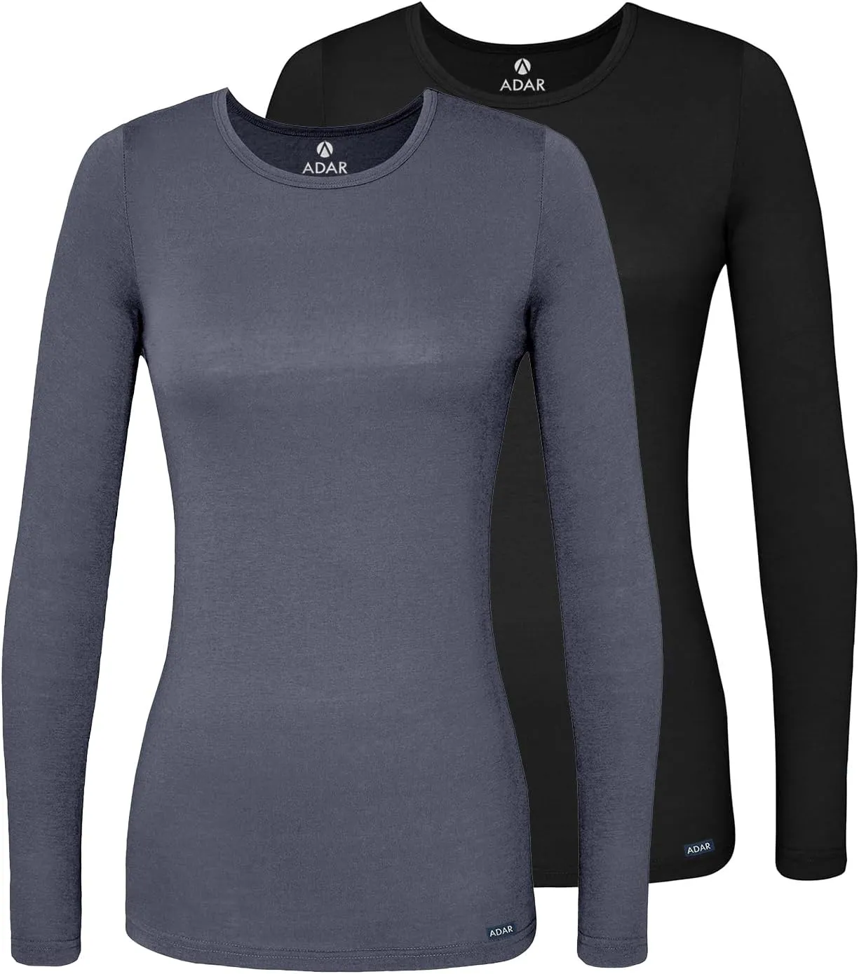 Adar Women 2 Pack Long Sleeve Underscrub Comfort Tee