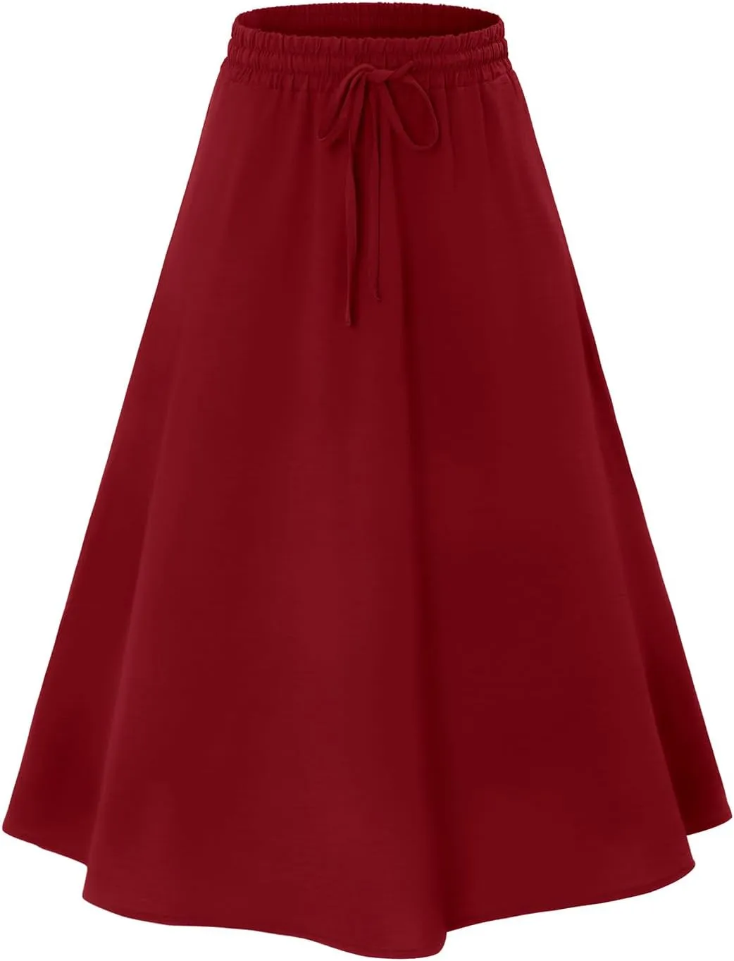 Angerella Womens Skirt Midi High Waist A-Line Casual Floral Print Trendy Bohemia Work Elegant with Pockets