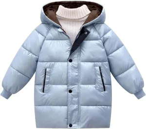 Baby Boy Girls Winter Fleece Coats Thick Down Cotton Padded Jacket Hooded Zipper Windproof Snow Outerwear