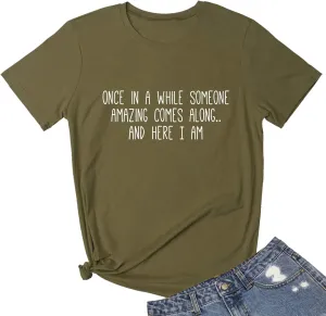 BLACKMYTH Women's Graphic Funny T Shirt Cute Tops Teen Girl Tee