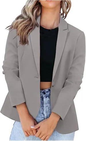 Blazers for Women Casual Long Sleeve Work Office Jacket Blazer Loose Lightweigth Summer Open Front Suit Jackets Outfit