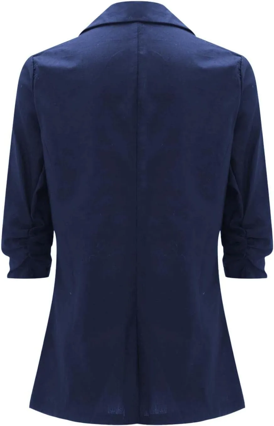 Blazers for Women Fashion Casual Single-Breasted Suit Jackets Long Sleeve Open Front Work Office Blazer with Pockets