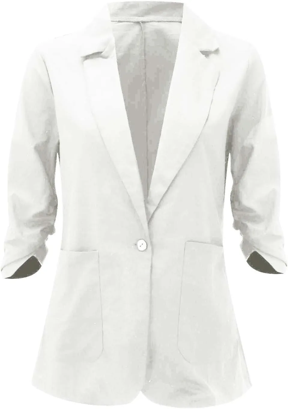 Blazers for Women Fashion Casual Single-Breasted Suit Jackets Long Sleeve Open Front Work Office Blazer with Pockets