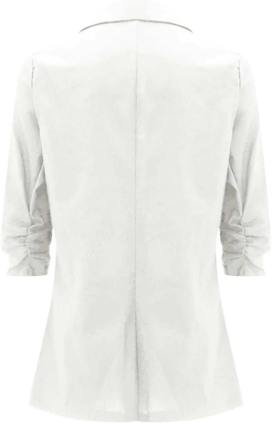 Blazers for Women Fashion Casual Single-Breasted Suit Jackets Long Sleeve Open Front Work Office Blazer with Pockets
