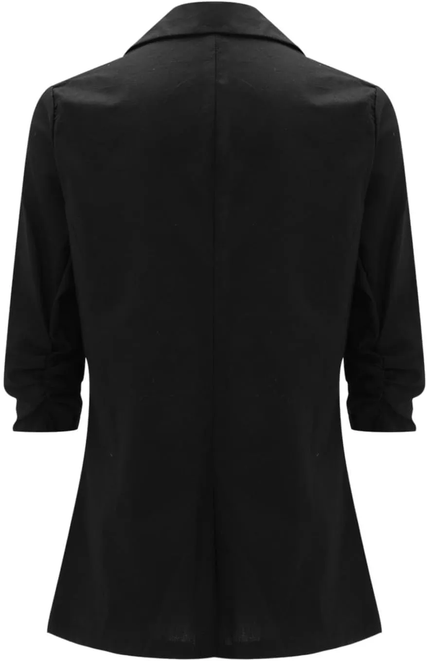 Blazers for Women Fashion Casual Single-Breasted Suit Jackets Long Sleeve Open Front Work Office Blazer with Pockets