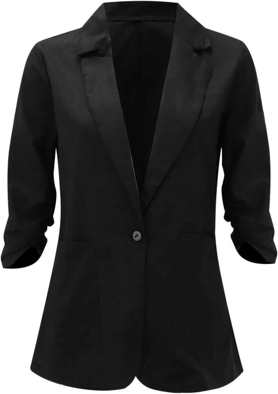 Blazers for Women Fashion Casual Single-Breasted Suit Jackets Long Sleeve Open Front Work Office Blazer with Pockets