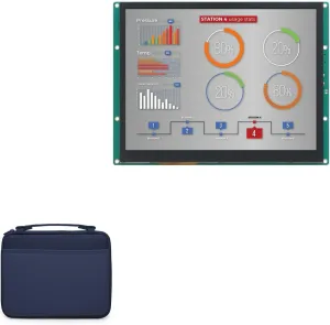 BoxWave Case Compatible with Chipsee EPC-A9-97-C - Hard Shell Briefcase, Slim Messenger Bag Briefcase Cover Side Pockets - Navy