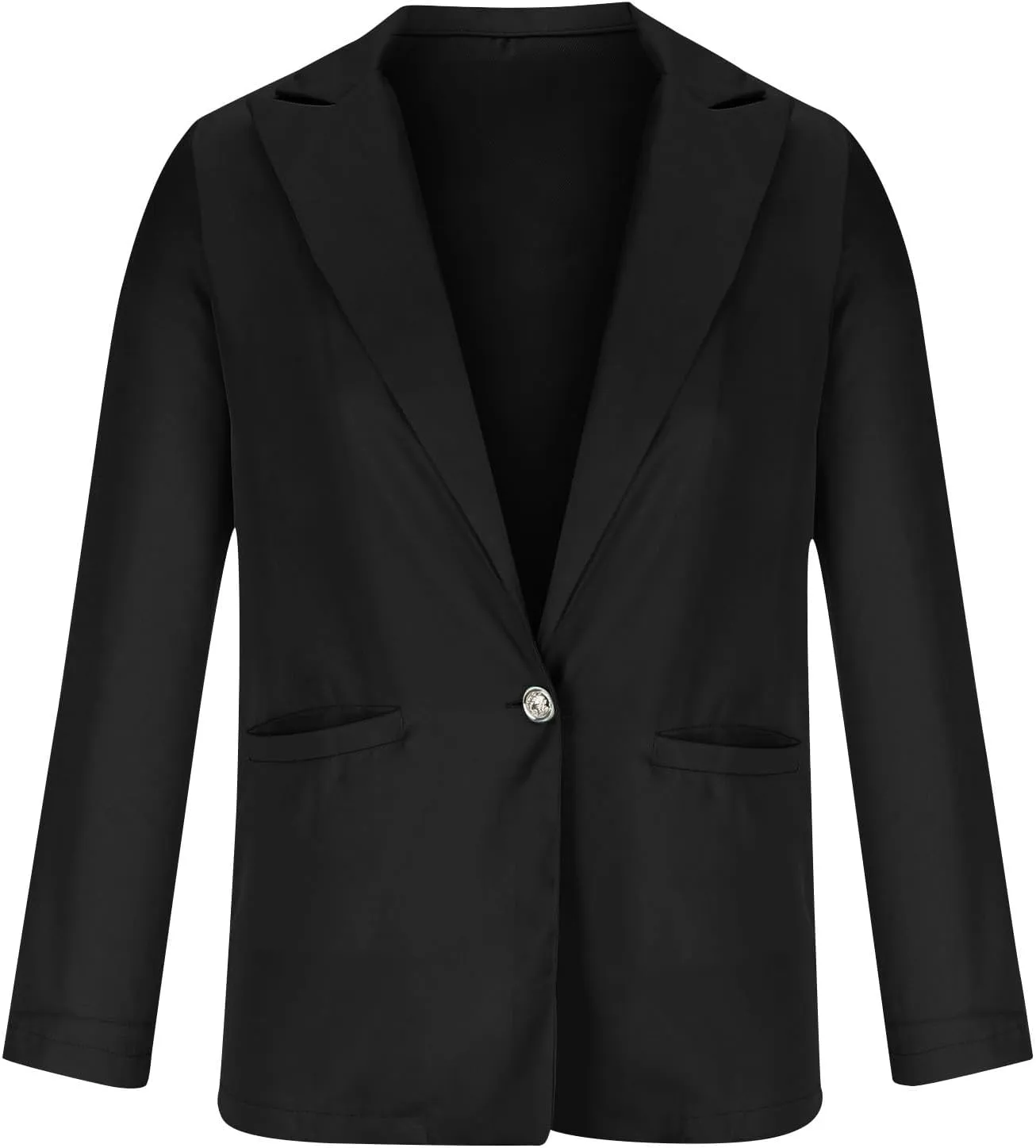 Business Casual Jackets for Women Long Sleeve Work Office Blazer Loose Open Front Lapel Button Jacket Outfit