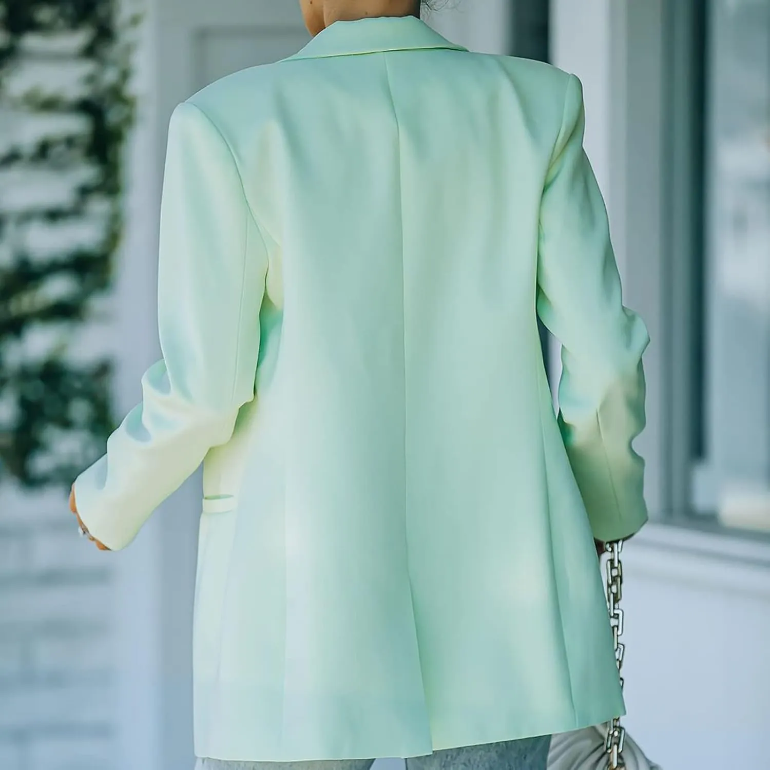 Business Casual Jackets for Women Long Sleeve Work Office Blazer Loose Open Front Lapel Button Jacket Outfit