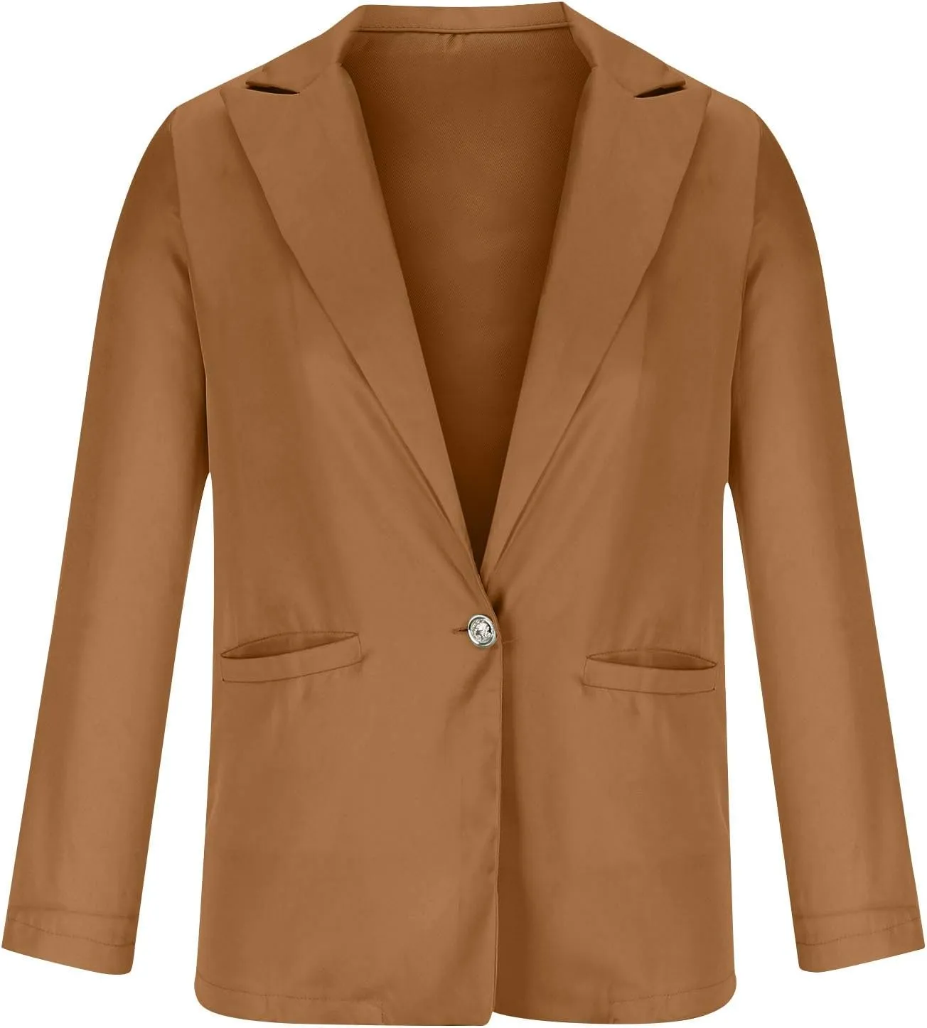 Business Casual Jackets for Women Long Sleeve Work Office Blazer Loose Open Front Lapel Button Jacket Outfit