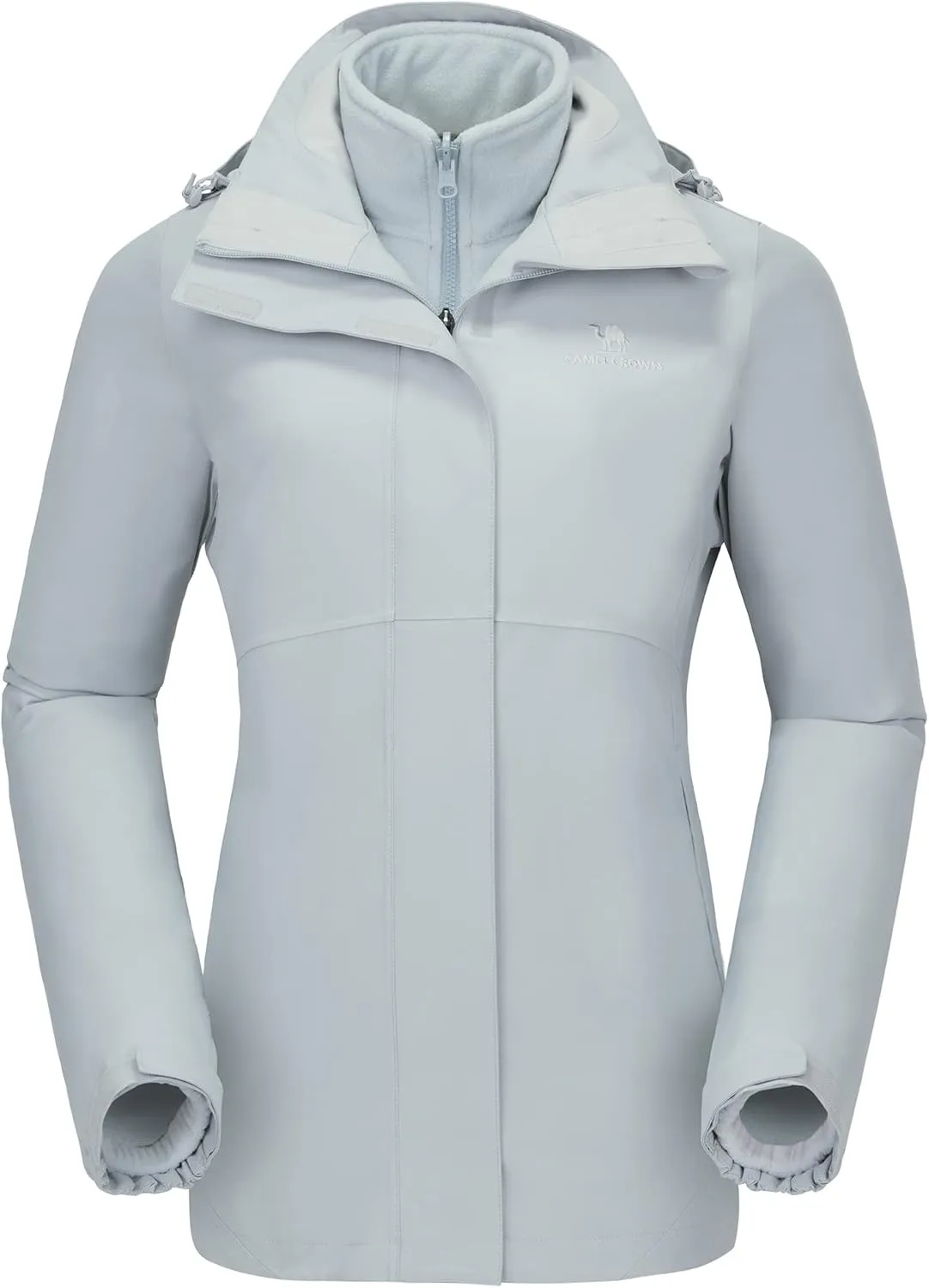 CAMELSPORTS Womens Ski Jackets Waterproof Fleece Snow Coat 3 in 1 Snowboarding Jackets Winter Warm Windbreaker Raincoat
