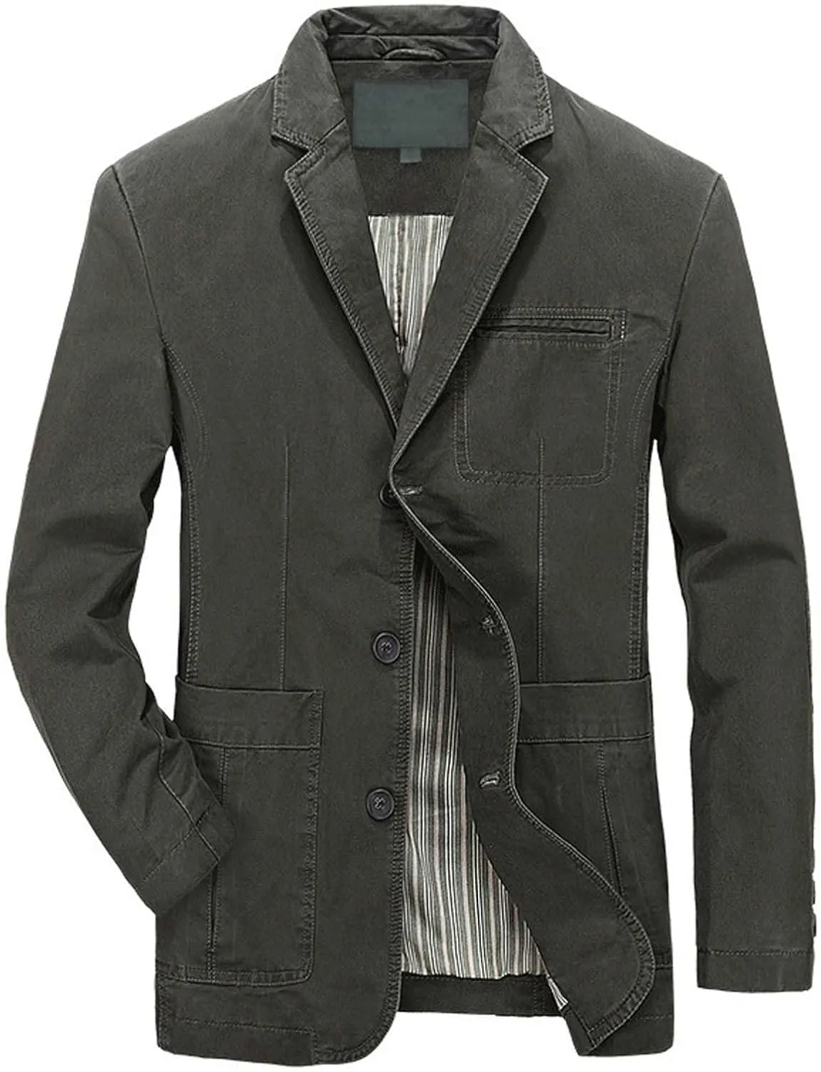 Casual Cotton Blazer for Men Button Down Suit Jacket Sport Coats Formal Dress Suir Blazer Jackets Work Jacket Coat