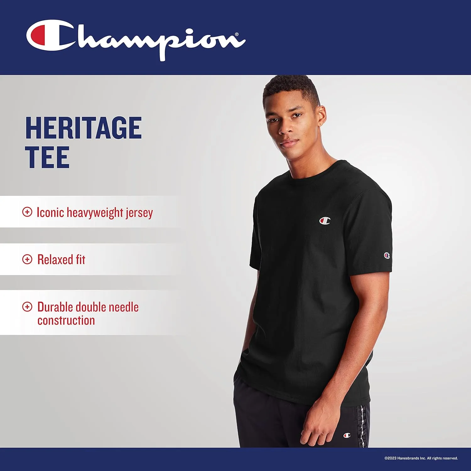 Champion, Heritage, Short-Sleeve Cotton Tee, Heavyweight Men's T-Shirt