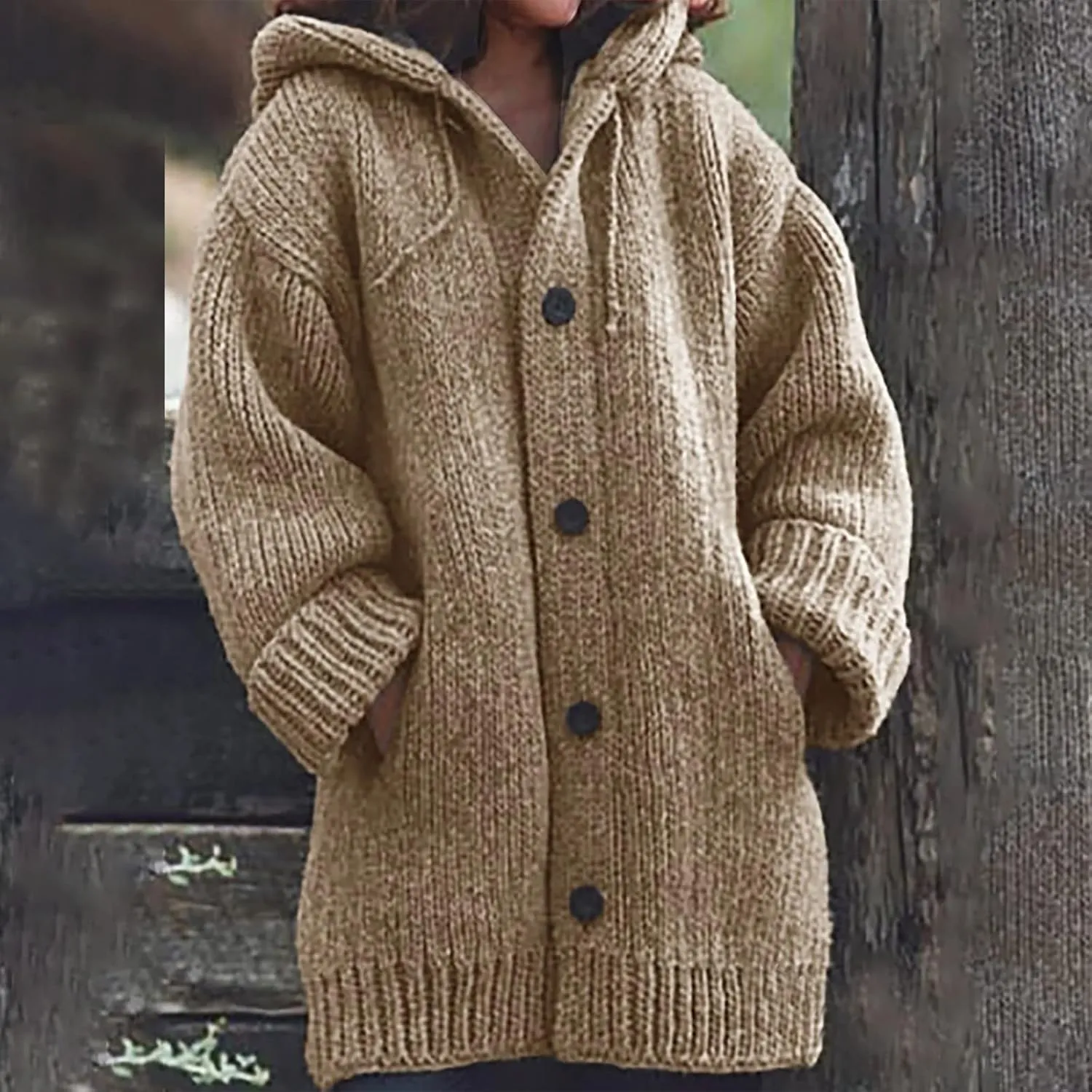 ChicCrate Women's Knit Open Front Cardigan Sweaters 2025 Fall Winter Clothes Long Sleeve Solid Color Jackets Trendy Outwear