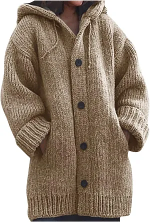 ChicCrate Women's Knit Open Front Cardigan Sweaters 2025 Fall Winter Clothes Long Sleeve Solid Color Jackets Trendy Outwear