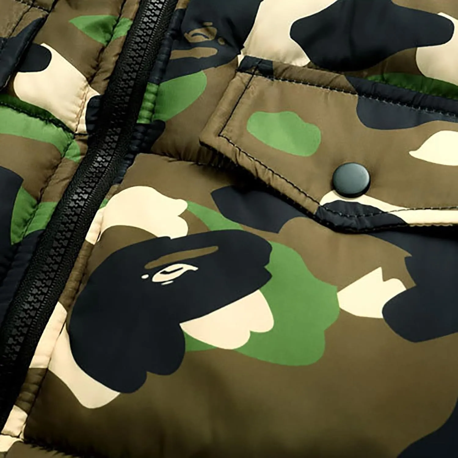Children's Camouflage Down Cotton Padded Jacket Winter Warm Water Proof Hooded Coat Unisex Thicken Puffer Toddlers Coats