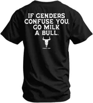 Combat Iron Men's Graphic T-Shirt | Go Milk a Bull | Cotton-Poly Blend | Athletic Fit, Tagless Comfort
