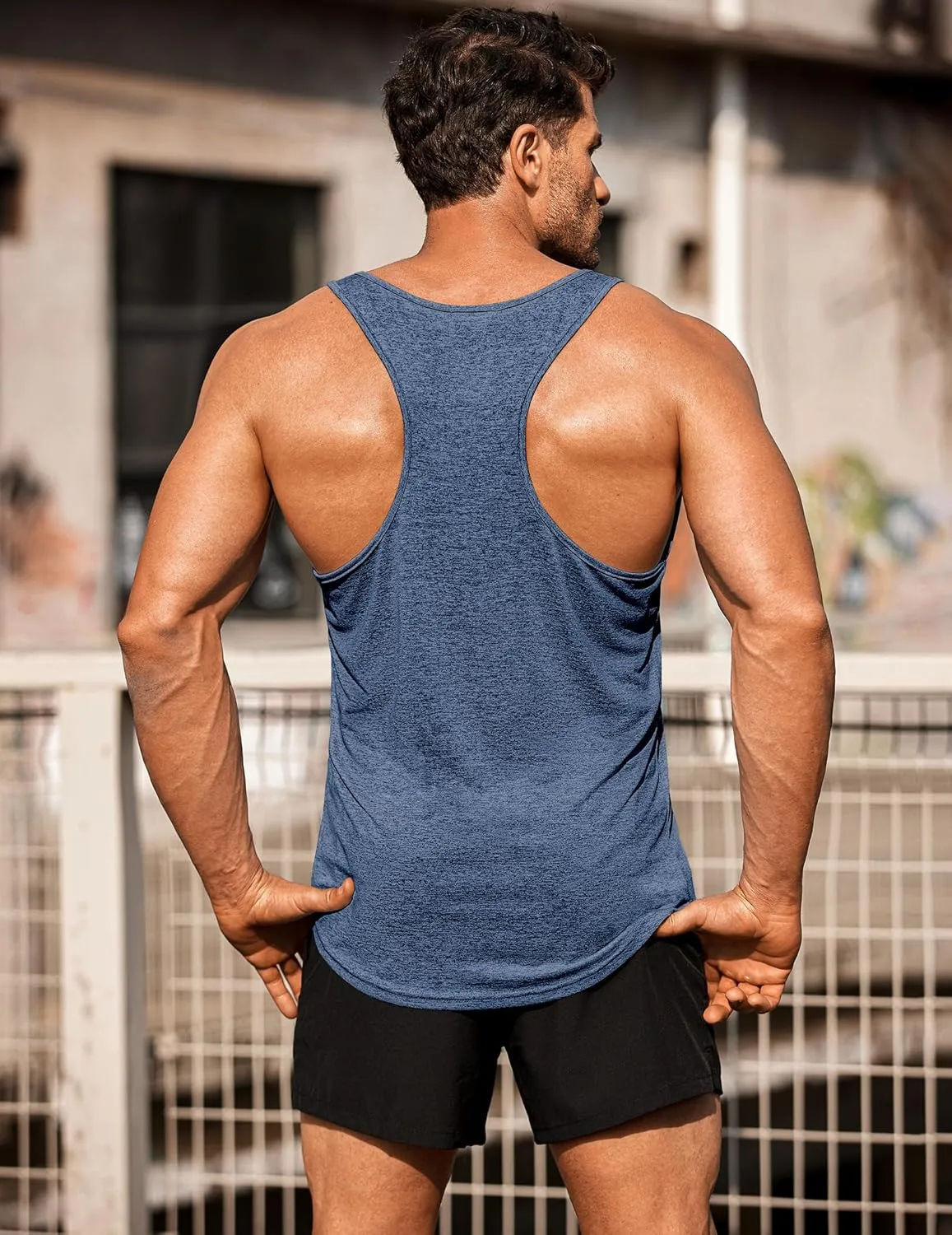COOFANDY Men's 3 Pack Gym Tank Tops Y-Back Workout Muscle Tee Training Bodybuilding Fitness Sleeveless T Shirts