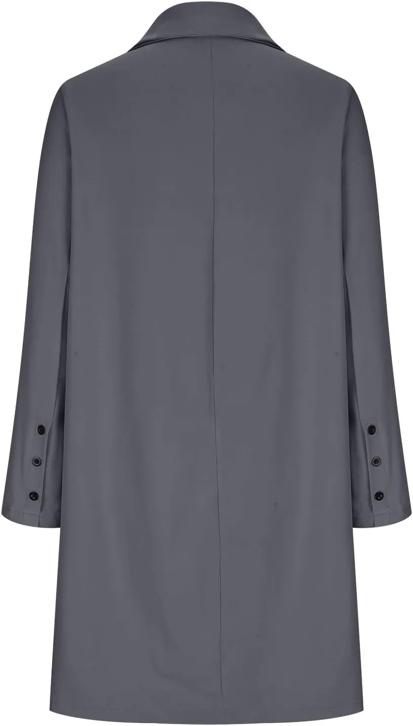 cooki Trench Coat Women 2024 Casual Winter Coats Lapel Cardigan Pea Coats Warm Overcoats Fall Long Blazer Jackets