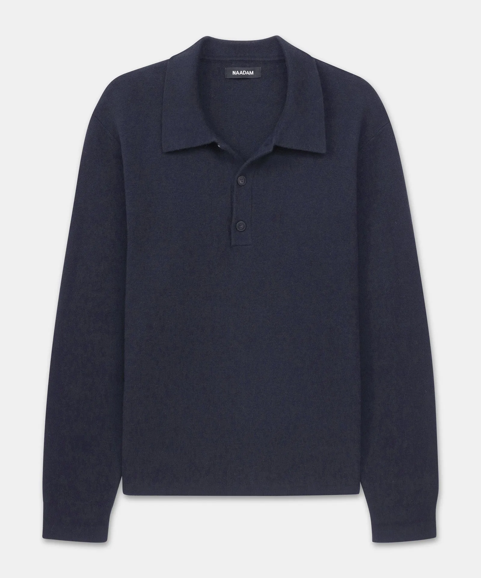 Cotton Cashmere Polo Sweater