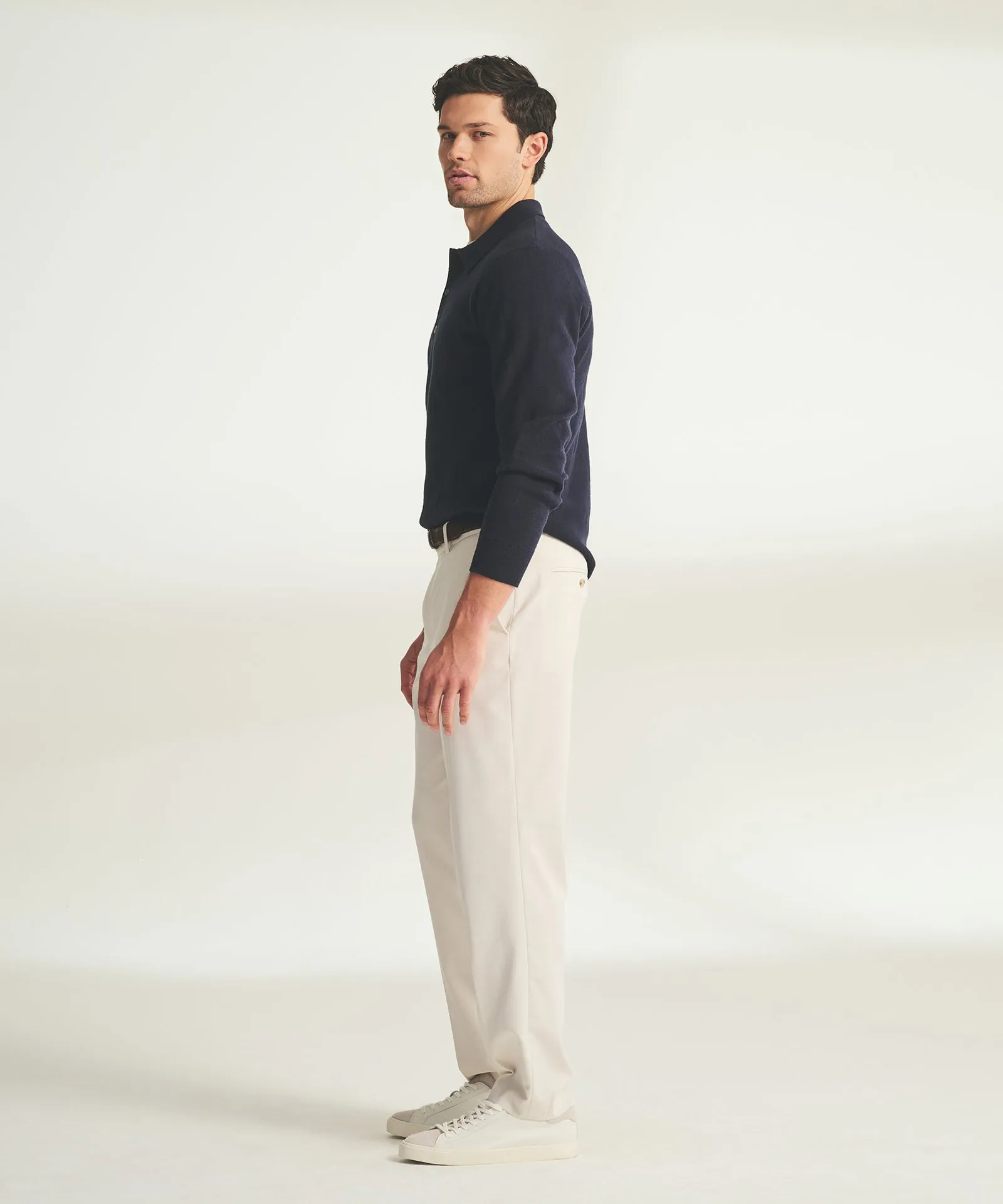 Cotton Cashmere Polo Sweater