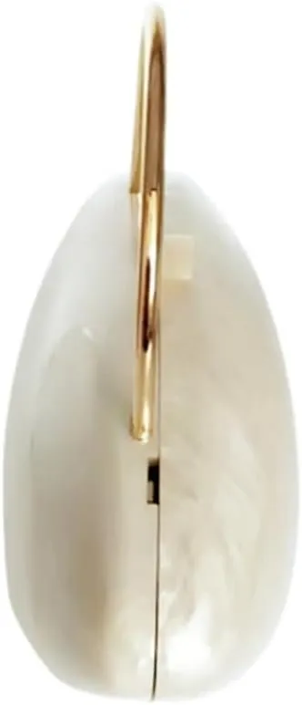 Cute Acrylic Shell Shaped Clutch Purse Small Evening Handbags for Women Wedding Party Prom CrossBody Bag