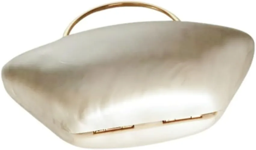 Cute Acrylic Shell Shaped Clutch Purse Small Evening Handbags for Women Wedding Party Prom CrossBody Bag
