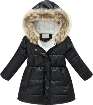 Cute Winter Warm Jacket Toddler Kids Thick Girls Hooded Windproof Outwear Coat Girls Kids Winter Jacket