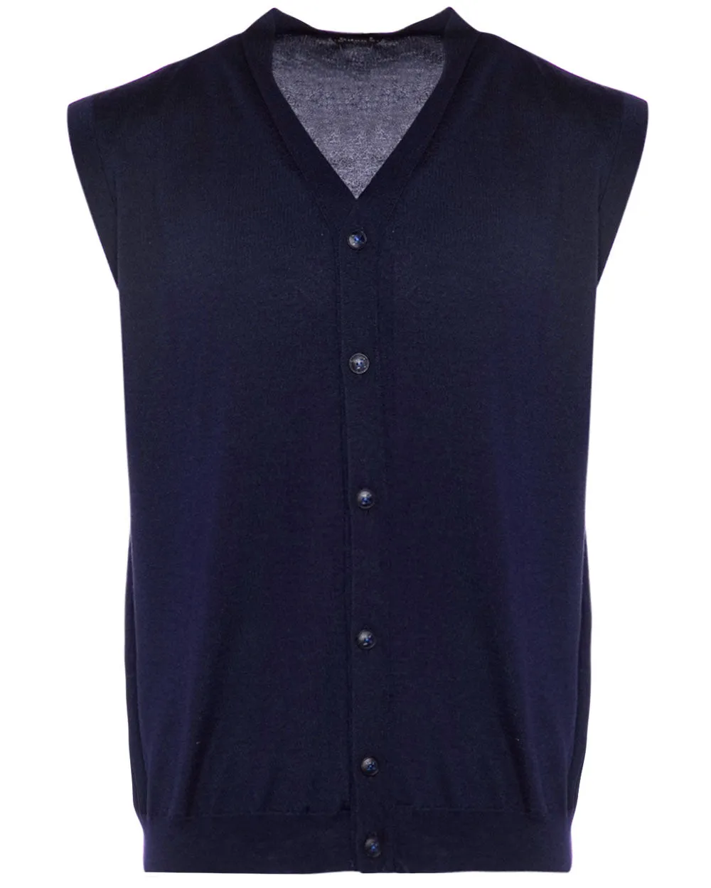Deep Blue Full Button Vest