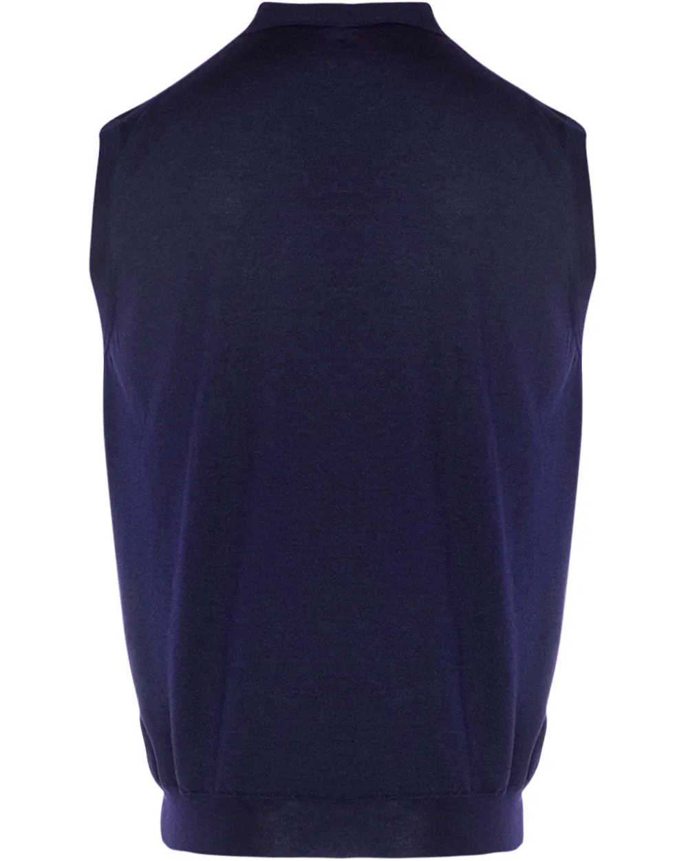 Deep Blue Full Button Vest