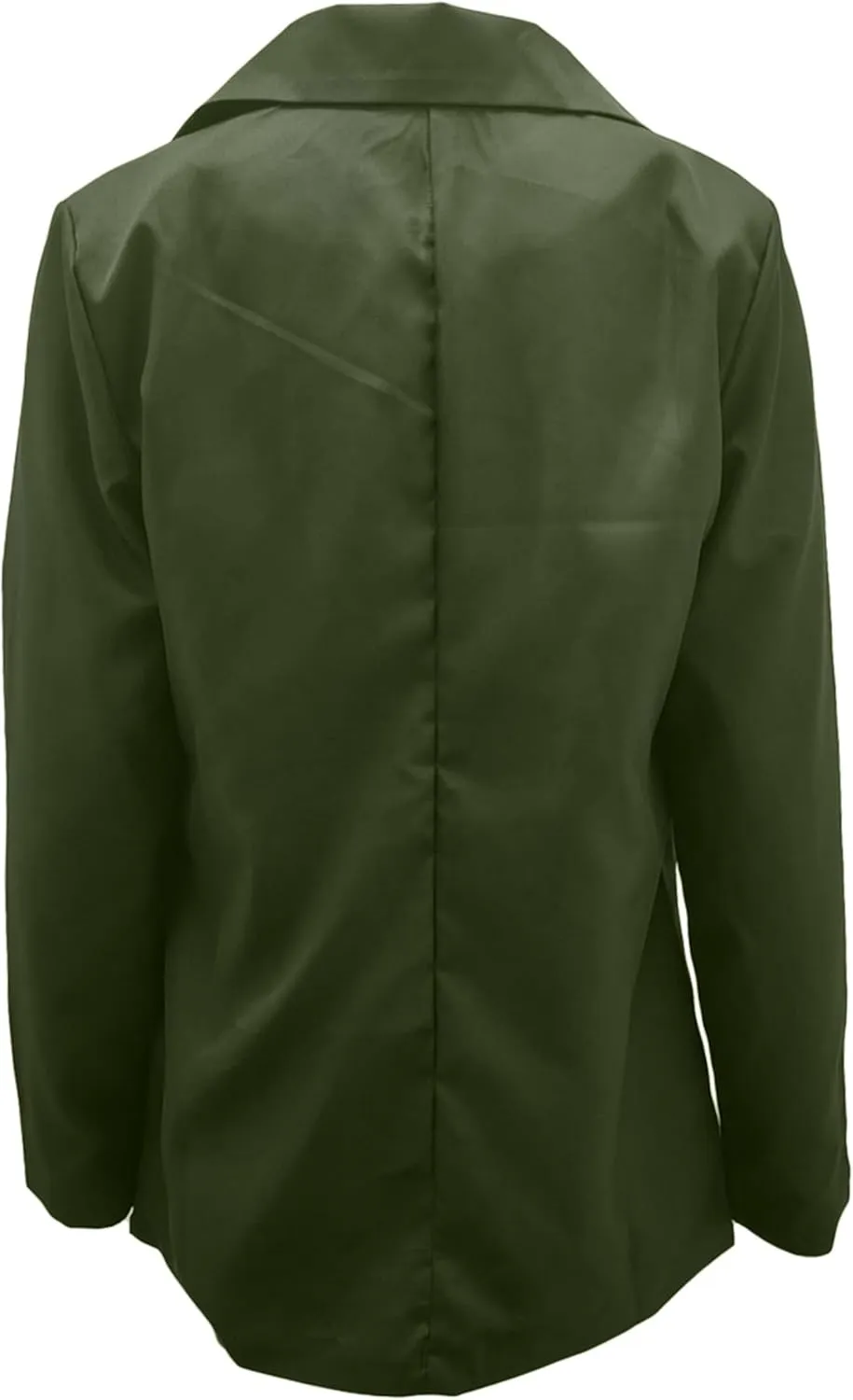 DIACACY Women's Lapel Open Front Work Blazer One Button Long Sleeve Jackets Office Solid Color Cardigan with Pockets