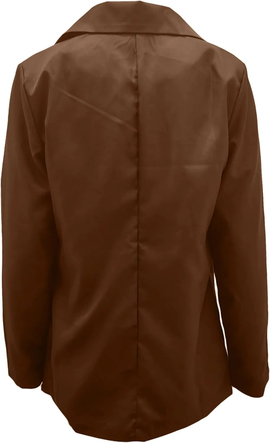 DIACACY Women's Lapel Open Front Work Blazer One Button Long Sleeve Jackets Office Solid Color Cardigan with Pockets